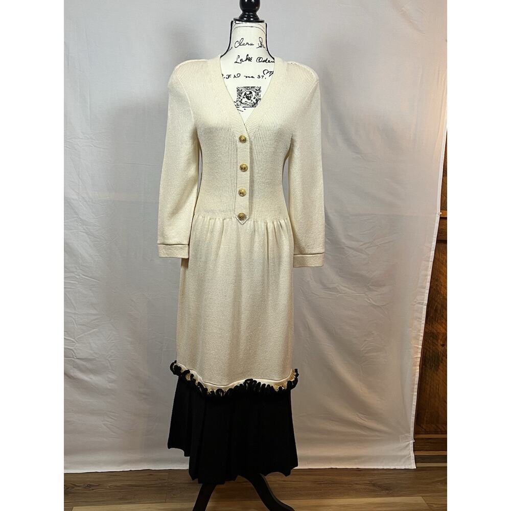 Vintage Don Sayres for Wellmore Long Sleeve Wool Sweater Dress Size 12